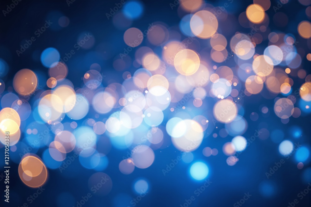 Aufkleber Abstract blurred light bokeh background with warm and cool tones.