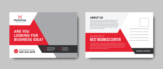postcard design business template. corporate business postcard EDDM template.