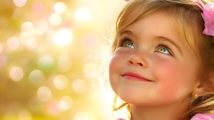 Fototapeta premium Soft Pastel Bokeh Lights Creating a Calming Glow for Portraits