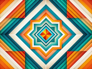 Retro White Abstract Geometric Designs:  Modern Minimalist Background Textures