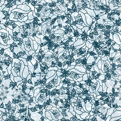 abstract flower seamless patterns