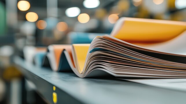 Stacks of Open Books on Desk in Focused Academic Workspace with Blurred Surroundings