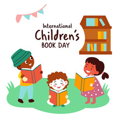 International children's book day children and house