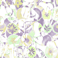 leaf with abstract seamless patterns