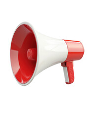 Isolated Red and White Megaphone