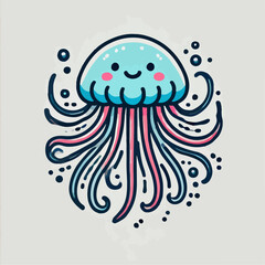 vector illustration of jellyfish