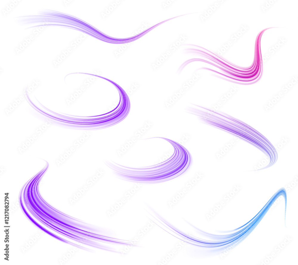 Wall mural png futuristic technological style. png abstract background with speed lines. neon color rays vector
