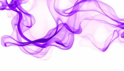 Fototapeta premium Ethereal purple smoke, flowing curves, translucent wisps, vibrant violet hues, abstract art, smooth gradients, fluid motion, minimalist composition, digital illustration, dreamy atmosphere, soft focus