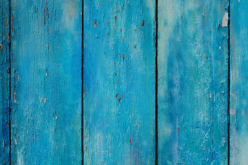 Old wood blue texture, wooden old boards as a background  Free space for inscriptions.