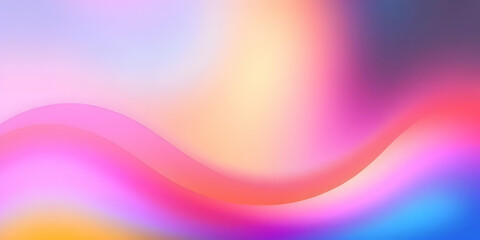 Holographic gradient background, iridescent rainbow colors, soft pastel hues, ethereal light refraction, abstract cloudscape, dreamy atmosphere, smooth color transitions, luminous glow, prismatic effe