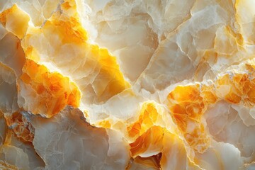 Sunlit yellow marble with pale orange accents, capturing the warmth and vibrancy of a sunny day with cheerful, glowing tones