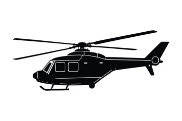 Vintage helicopter silhouette vector illustration.eps