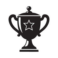 Celebration Trophy vector, silhouette, illustration 