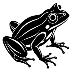 Frog Silhouette vector with white background