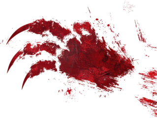 Isolated Bloody Claw Mark Texture