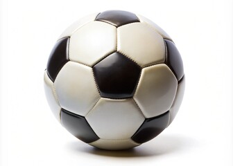 Fototapeta premium Classic Black And White Soccer Ball On White Background