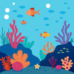 pattern with fishes Vector Illustrator Artwork