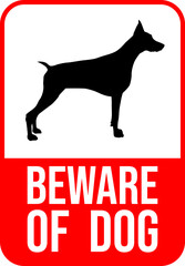 Beware of Dog Warning Sign , Dog Warning Icon