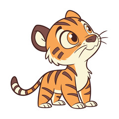 Tiger cub clip art illustration