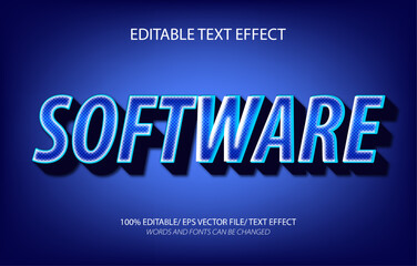 Obraz premium software editable text effect, 3D editable text template. 