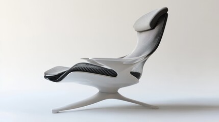 Fototapeta premium Modern Ergonomic Lounge Chair Design with Sleek Lines