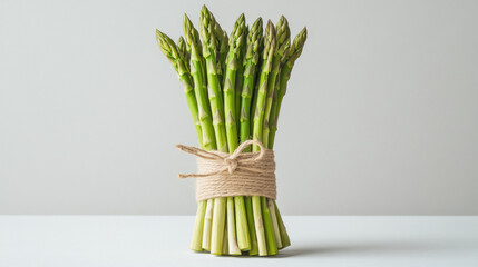 bundle of asparagus stalks tied together