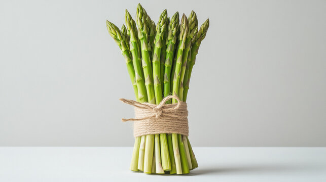 bundle of asparagus stalks tied together