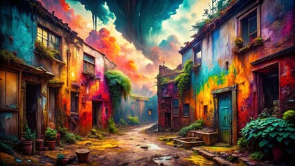 Fototapeta premium Surreal Grunge Textures: Abstract Art Backgrounds - High Resolution Stock Photos