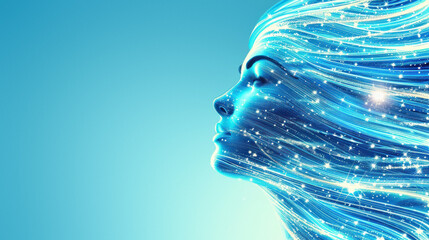 Illuminated profile with flowing digital elements