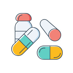 generic drug icon, generic drug vector illustration-simple illustration of generic drug, perfect for generic drug logos and icons