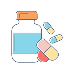 generic medicine icon, generic medicine vector illustration-simple illustration of generic medicine, perfect for generic medicine logos and icons