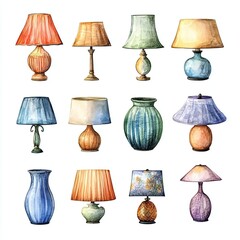 Creative watercolor lamp designs