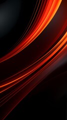 digital technology red and orange abstract lines poster background