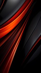 digital technology red and orange abstract lines poster background
