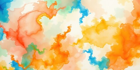 Obraz premium Abstract Watercolor Background with Vibrant Hues and Organic Shapes