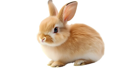 Obraz premium Cute rabbit isolated on a transparent background, PNG