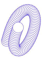 Abstract Vector Graphic shape, dimensional 3D effect