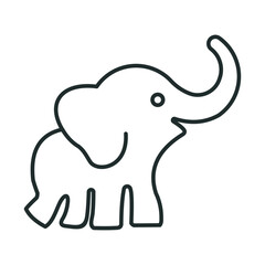 elephant animal logo line art minimalist abstract vector
