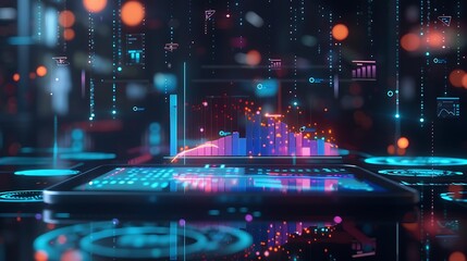 Fototapeta premium background with lots of lights