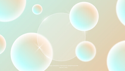 Modern Glass Morphism Background in Neutral Pastel Hues with Smooth Gradient Effects