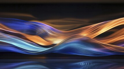 Colorful abstract wave patterns with dynamic motion blur effect