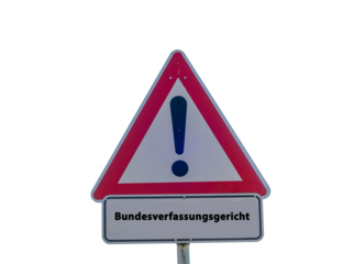 Bundesverfassungsgericht Schild freigestellt
