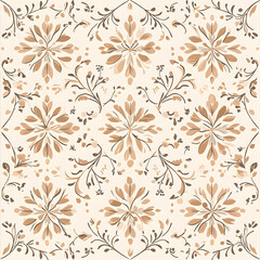 Fototapeta premium Collection of Tile Patterns Featuring Intricate Geometric and Floral Motifs, Hand-Drawn Doodles, and Traditional Ethnic Designs in Muted and Vibrant Color Palettes