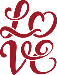 valentines day typography vector illustration