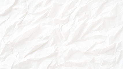 Blank white crumpled and creased paper poster The texture of white paper is crumpled. Background for various purposes.