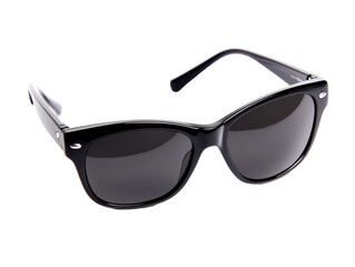 Isolated Black Retro Sunglasses