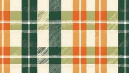A textured plaid pattern in autumnal colors