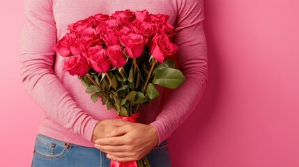 Love Delivered: An Elegant Gift Box, Filled with a Delicate Arrangement of Roses, Tied with a Lush Ribbon, Symbolizing Love and Affection.