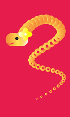 Gold coin snake Lunar New Year, Chinese New Year design