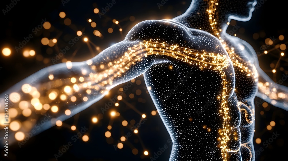 Fototapete conceptual 3d rendering showcasing the intricate journey of a pharmaceutical drug as it travels thro
